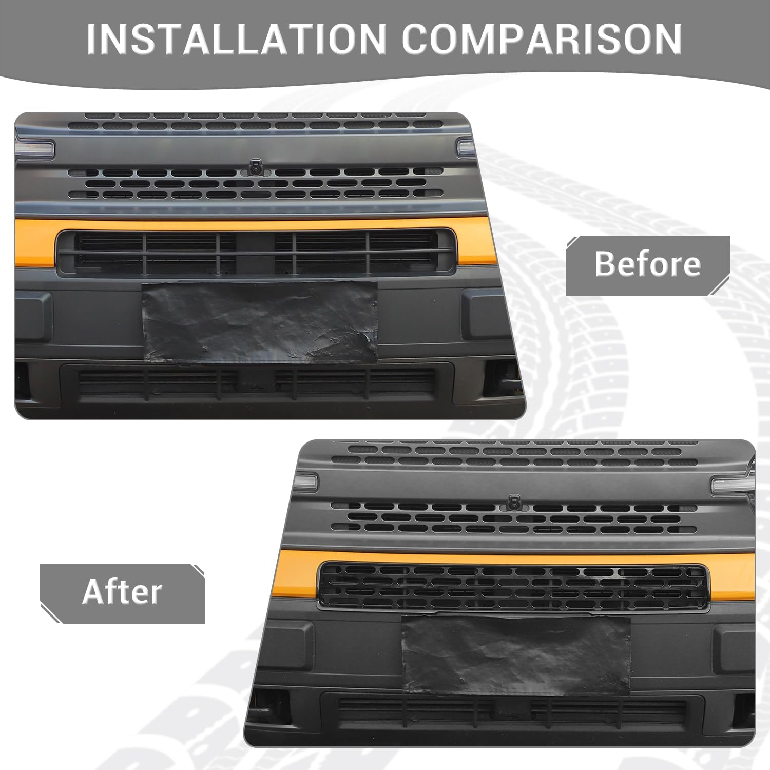 for Bronco Sport Black Front Grille Inserts Mesh Grill Trim Covers for Ford Bronco Sport 2021 2022 2023 up Black Exterior Accessories