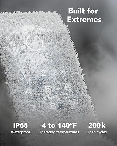 Miniatura 7 de Cerradura inteligente para timbre de puerta con huella dactilar para propietarios de viviendas o padres, cerradura de puerta con cámara y manija de