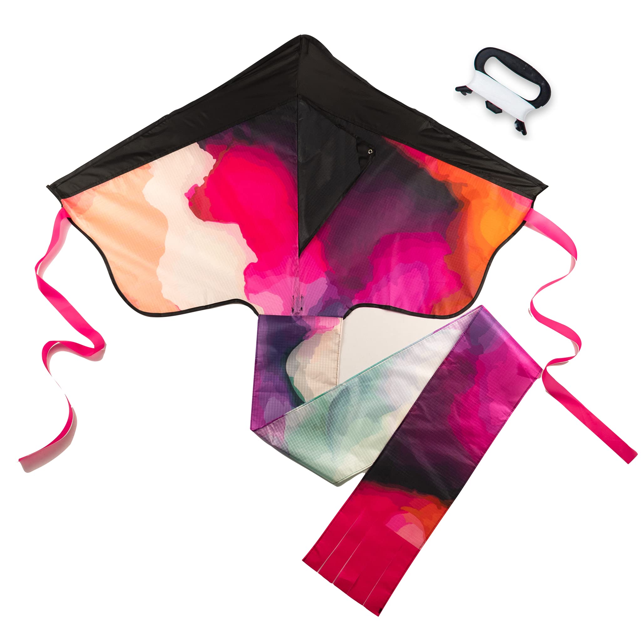 Large Delta Kite | Easy to Fly | for Kids and Adults | Great for Children at Beach or Park | Outdoor Activity | Fun Family Activities for Boys and Girls (Watercolor)