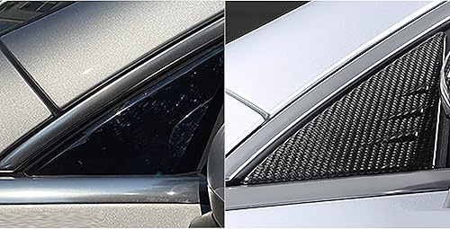 Miniatura 6 de Piezas exteriores del coche Decoración de alerón de pilar A de modificación exterior de fibra de carbono real para Mercedes-Benz CLAClase A
