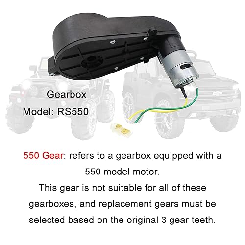 Miniatura 8 de Piezas de repuesto originales del engranaje de plástico para niños, engranaje específico RS550 para niños, número de engranajes de dientes (11T 54T,