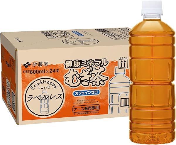 ITO EN Kenko Mineral Mugicha Barley Tea, Label-Free, 20.3 fl oz x 24 Bottles