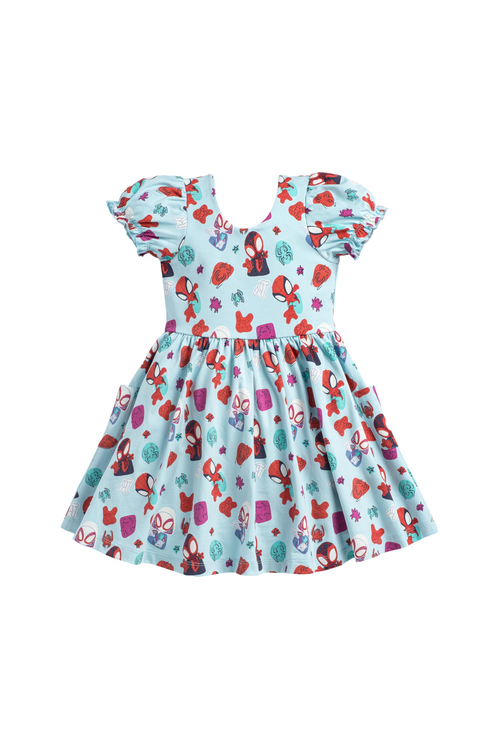 monica + andy Short Sleeve Let's Dance Dress, Organic Cotton Playwear Clothes for Girls, Kids, Toddler &amp; Infant Sizes