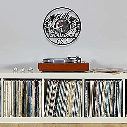 Miniatura 4 de Reloj de pared 50 aniversario Reloj de pared Ángeles Corona Retro Disco de vinilo Reloj de pared 50 años Matrimonio Boda Regalo de Álbum de Música
