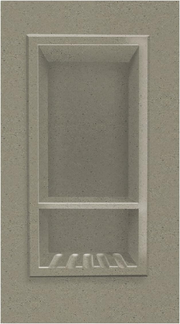 Transolid ACCESS0002-A3 Decor 7-1/2 x 15-Inch Recessed Shampoo Caddy, Peppered Sage