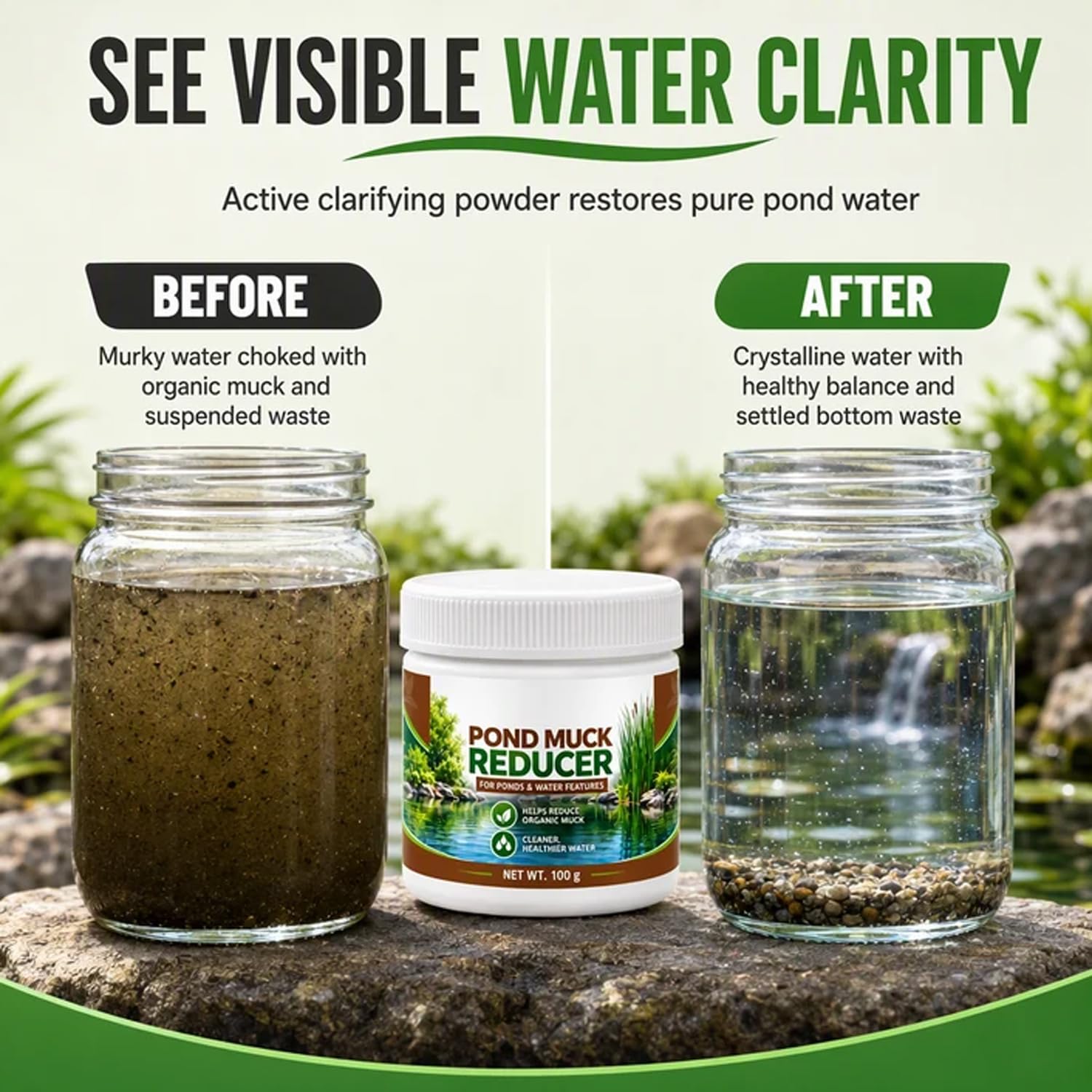 Polvo clarificador de Agua para estanques y Piscinas (3pcs)