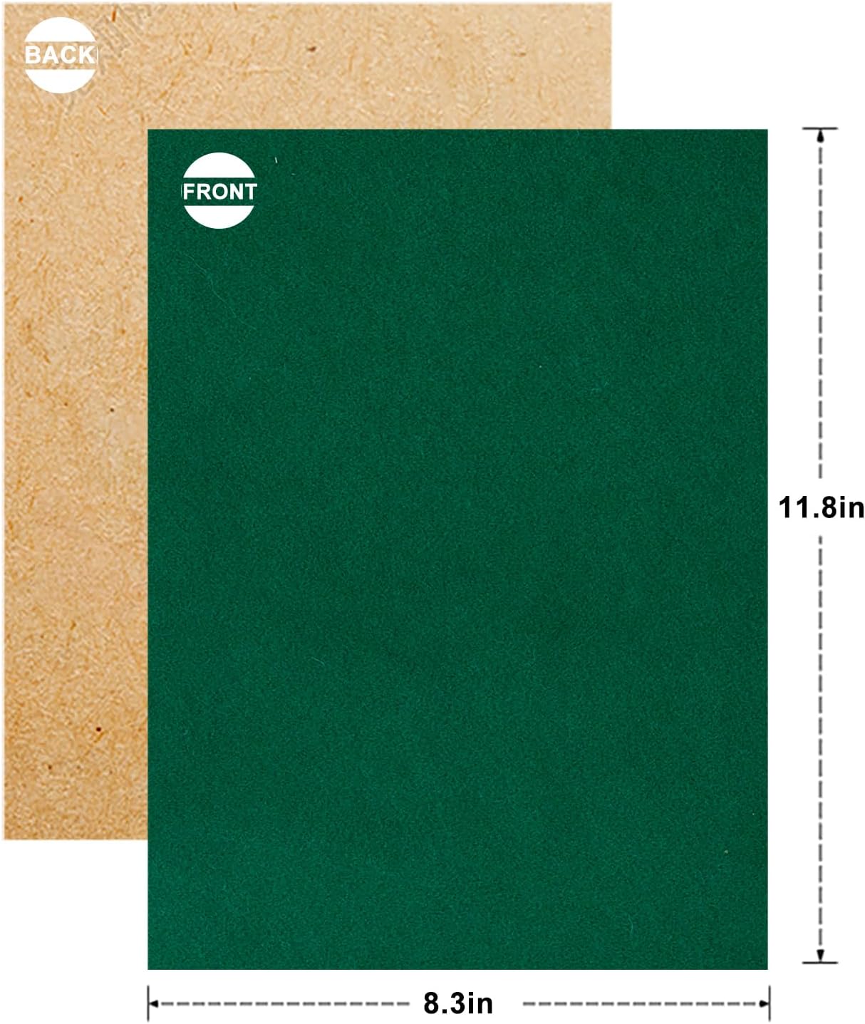 Mesheshe 40PCS Self Adhesive Felt, DIY Self Adhesive Fabric for Art & Crafts, Peel and Stick Felt for Drawer/Jewelry Box Felt Liner, A4 Size (8.3" x 11.8", Green), MSS23-XH-40PCSA4-GREEN image 3