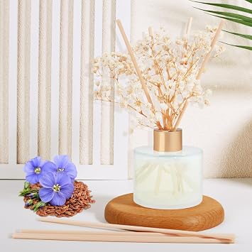 Scent Diffuser Set, 5.28oz(150ml) Linen Scent Diffuser with 8 Sticks Long Lasting Fragrance for Home, Bathroom, Room Decor