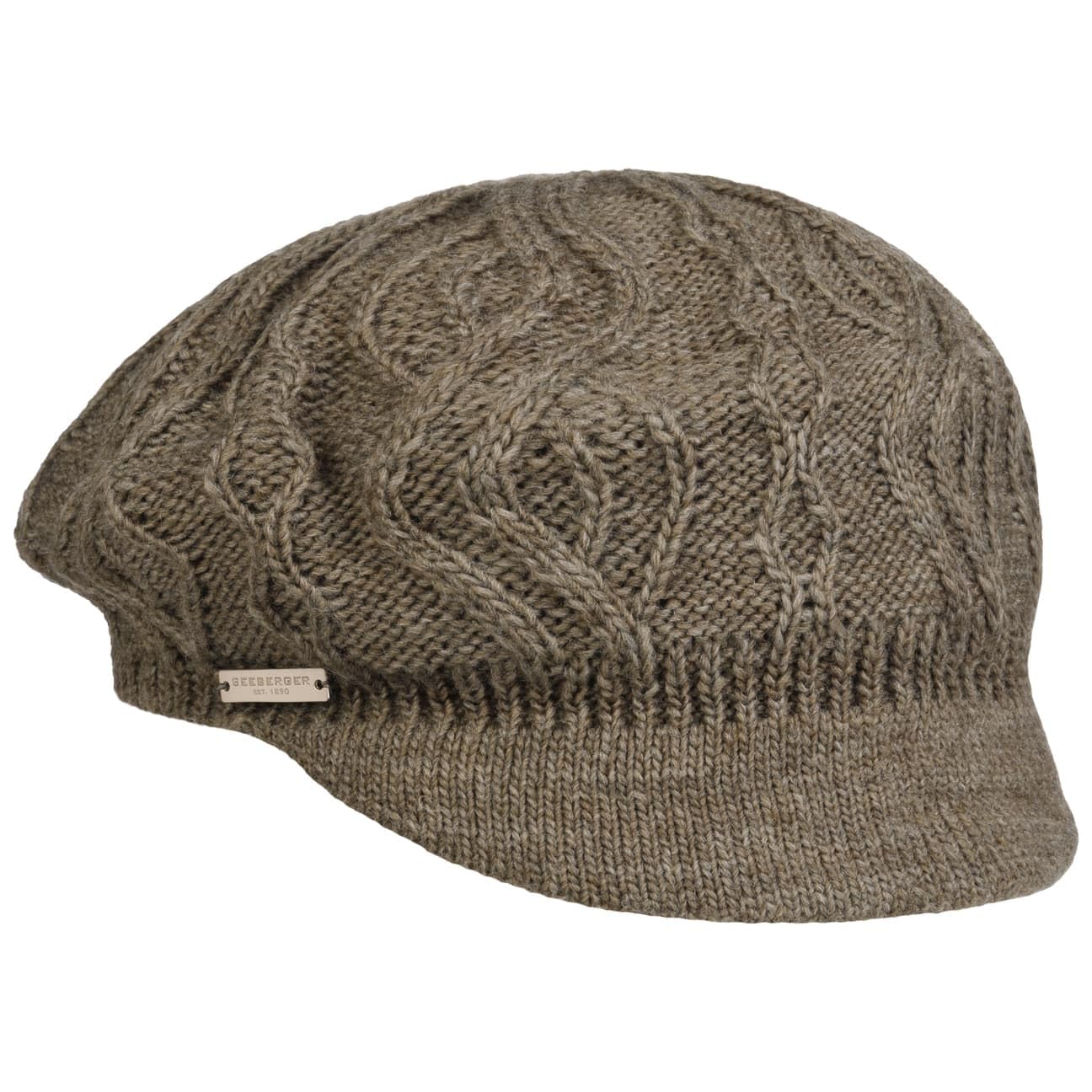 Seeberger Girls Taupe Annelie Knit Newsboy Cap By