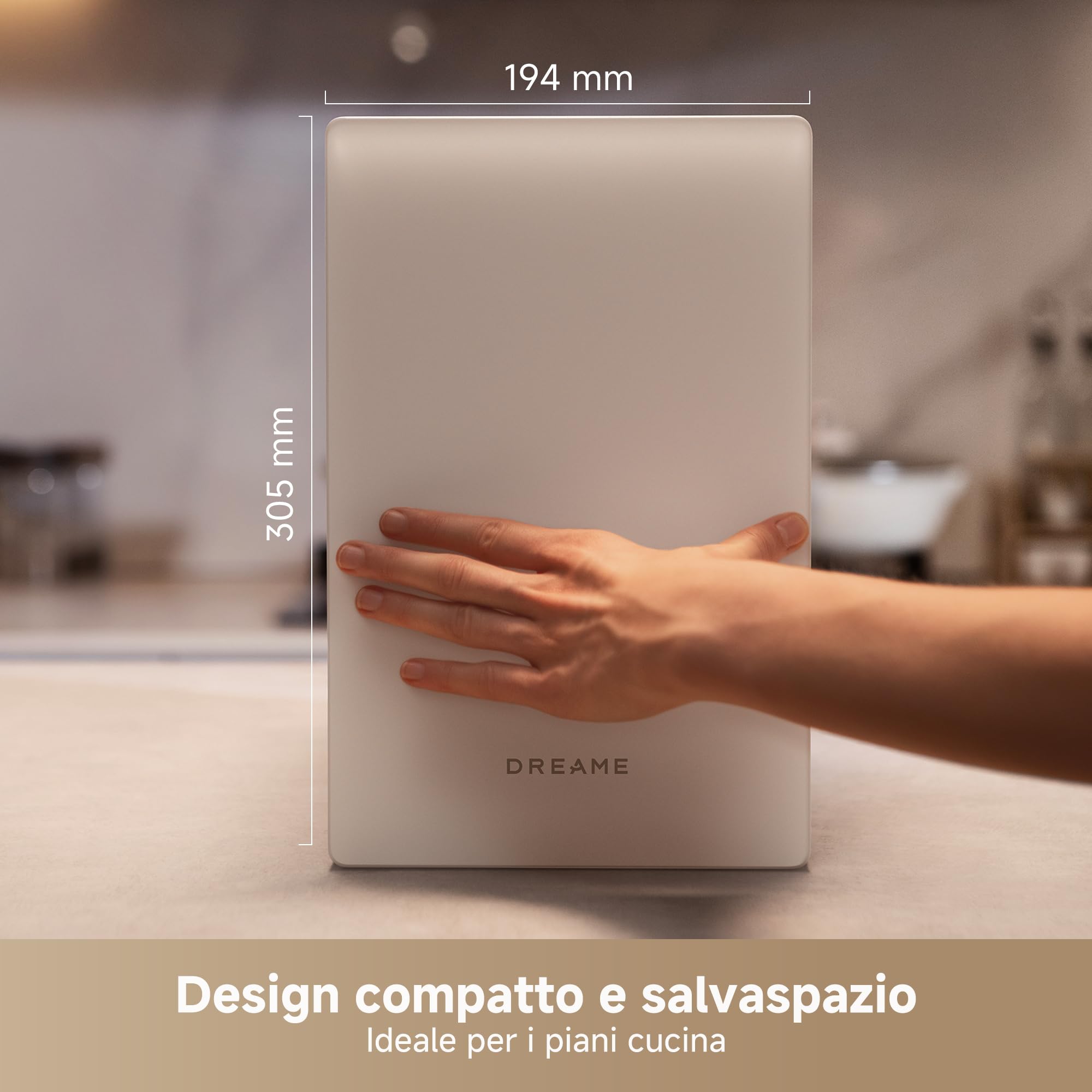 DREAME SF25 WiFi Tritarifiuti, Controllo Smart tramite App, Sistema tripla Lama, Filtro Carbone Lavabile, Controllo Odori, Capacità 2,5 L, Autopulizia ad Alta Temperatura, Design Compatto e Silenzioso