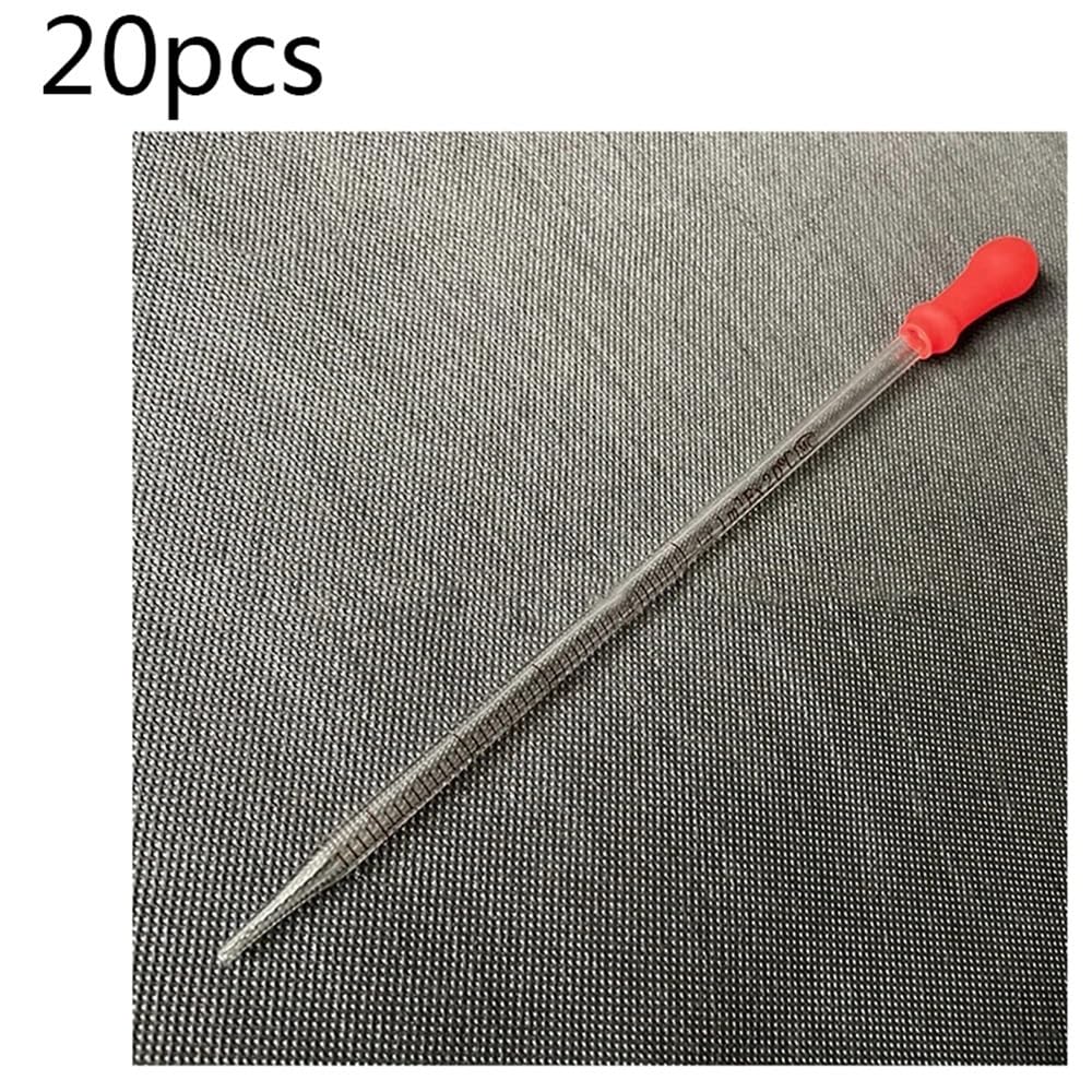 Szklana pipeta transferowa, Zakraplacz ze szkła borokrzemianowego z gumową gruszką 0,5–10 ml, wiele rozmiarów(1ml 20pcs)
