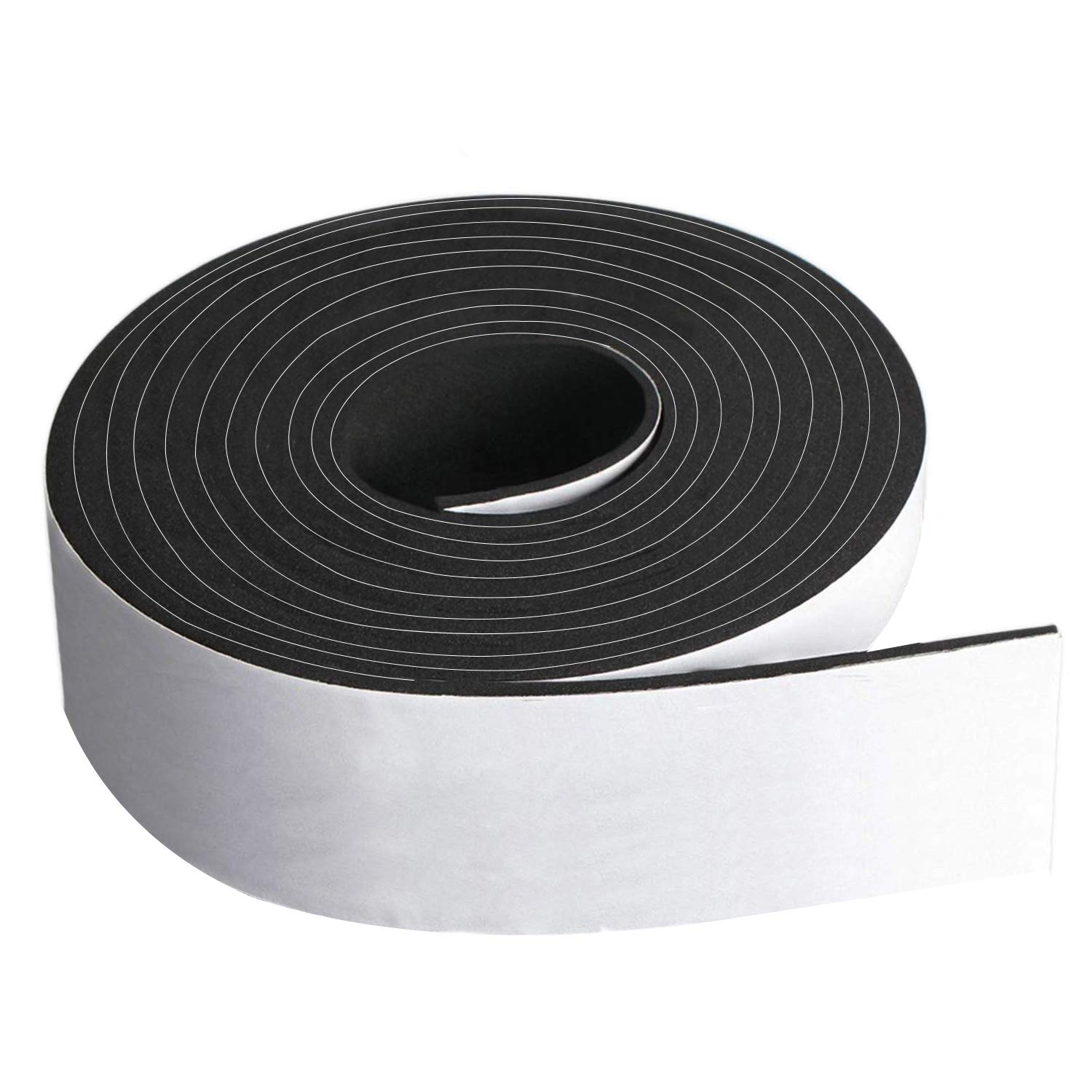 Neoprene Foam Strip Roll by Dualplex, 3" Wide x 10' Long 1/16" Thick, Weather Seal High Density