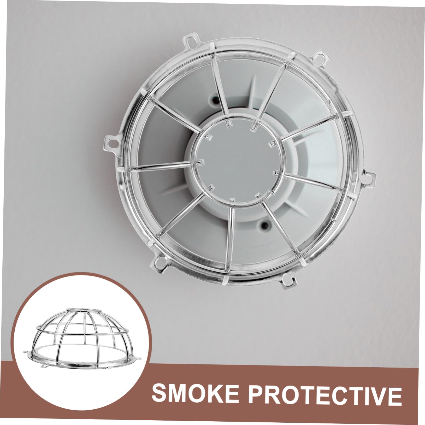 Mikinona 7 Piezas Protector Metálico para Detectores de Incendios Resistente para de Humo Diseño y Duradero para Edificios y Hogares
