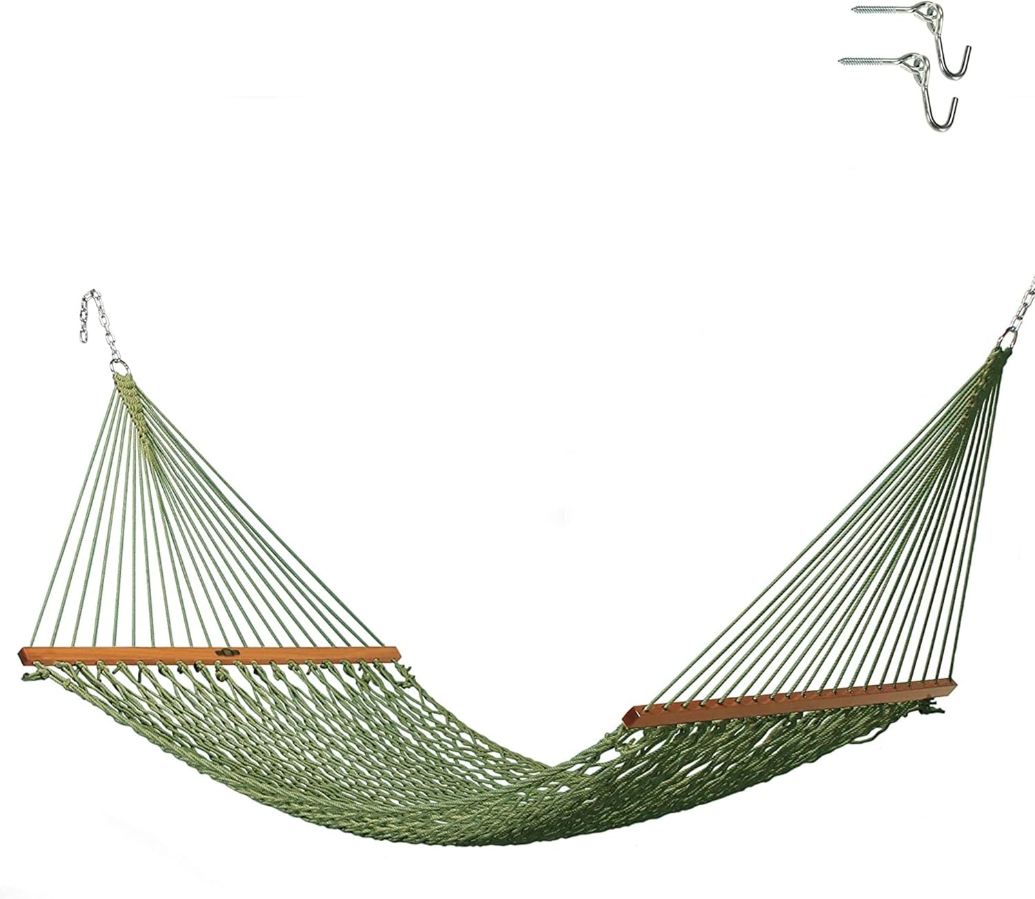 Original Pawleys Island Single Meadow DURACORD Rope Hammock with Free Extension Chains & Tree Hooks, Handcrafted in The USA, Accommodates 1 Person, 450 LB Weight Capacity, 12 ft. x 50 in.