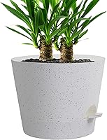 Vista 11 de Macetas de riego automático para plantas de interior, macetas de 12 pulgadas con agujeros de drenaje, macetas de plástico con depósito profundo