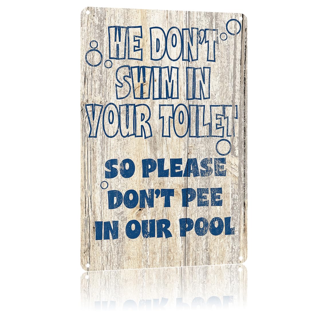 KWQDOZF Funny Metal Signs Posters Pool Sign Wall Art for Yard Outdoor Lawn Garden Home Decor 8X12inch