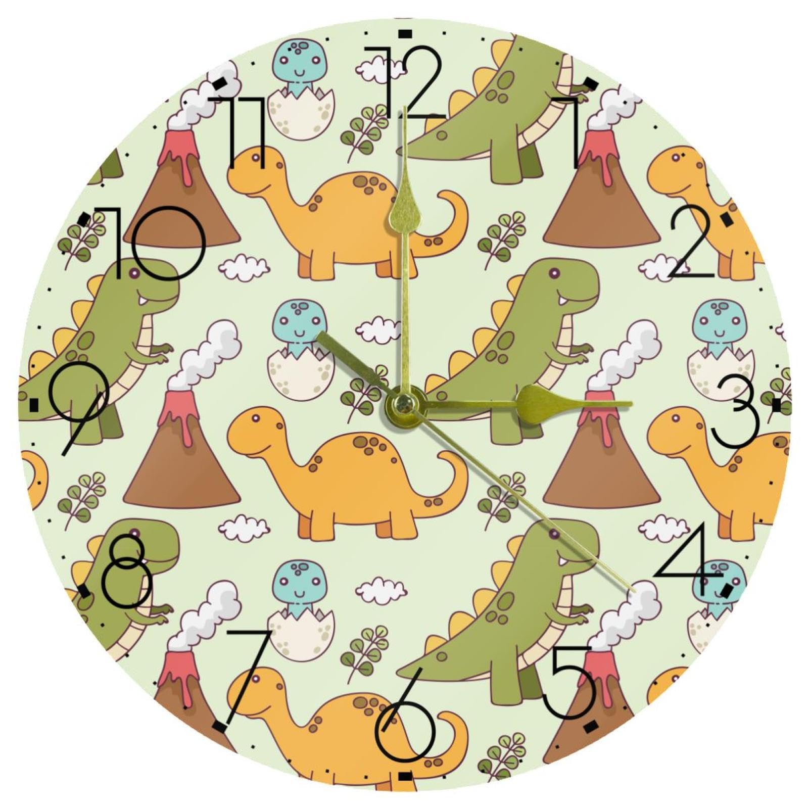 Horloge murale fonctionne avec piles motif dinosaure cadeau enfant unique