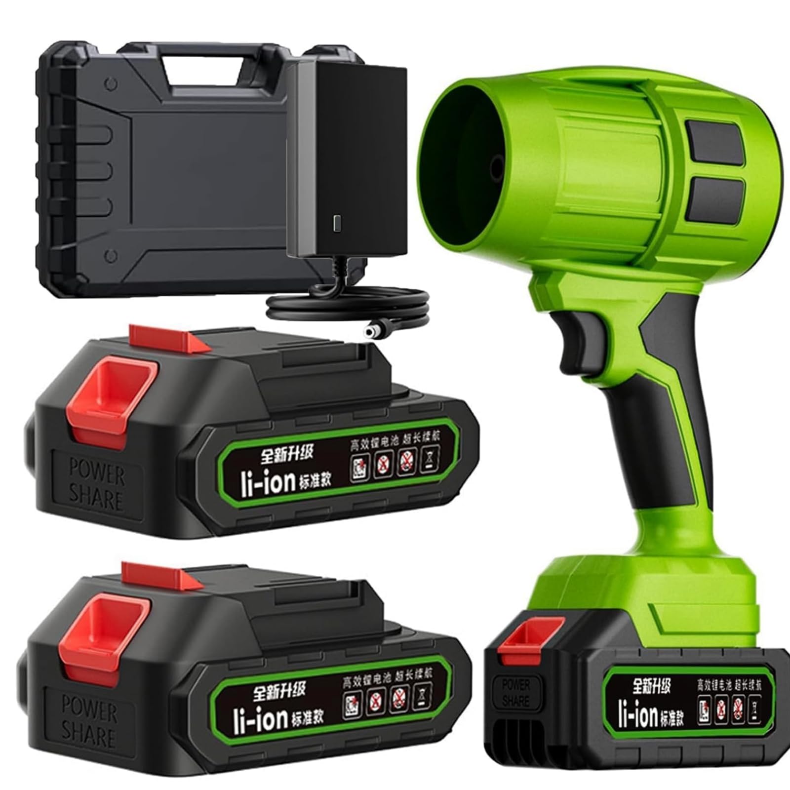 Seese Pro - Soplador Ultraligero y Potente, Soplador de Hojas Inalámbrico con Batería, Plumero Turbo InaláMbrico de Alta Potencia, Turbo Sopladora de Hojas, para Jardín, Terraza, Automóvil