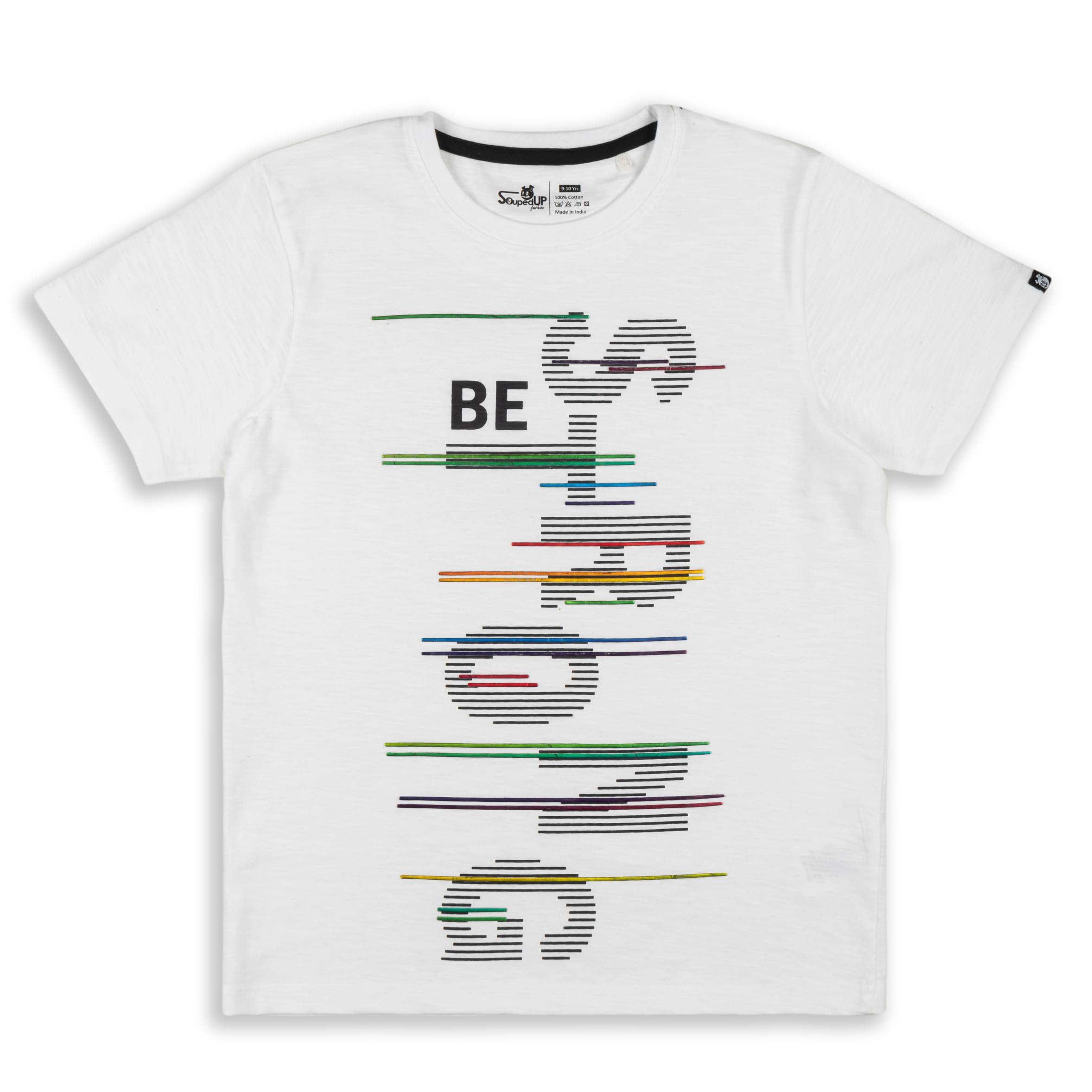 Souped Up Fashion Be Strong White Printed Boys T-Shirt 8-14 Yrs