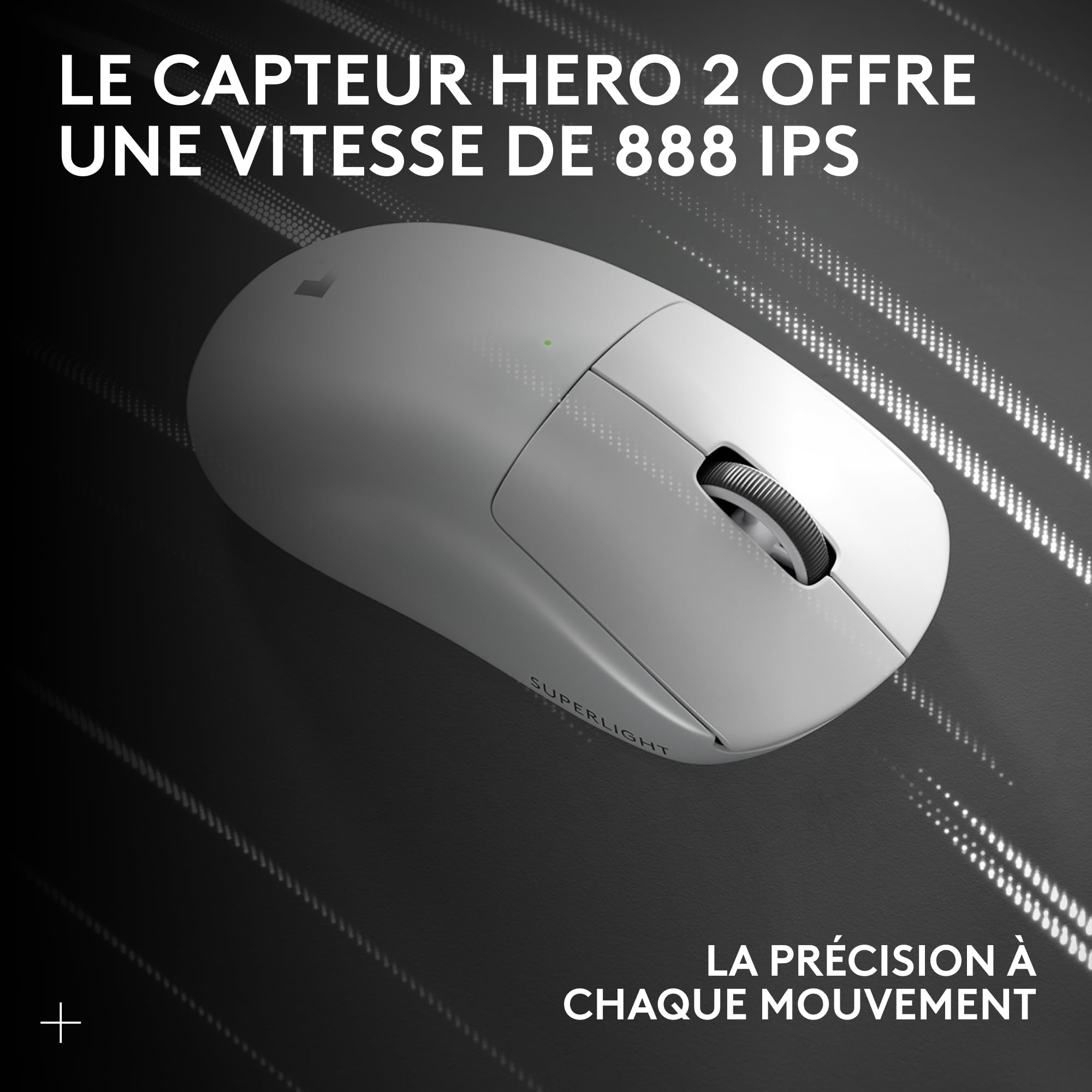 Logitech G PRO X SUPERLIGHT 2 wireless gaming mouse, 60 g pro-grade mouse with 5 programmable buttons, 44k DPI sensor, 8 kHz report rate, USB-C charging for PC/Mac - White