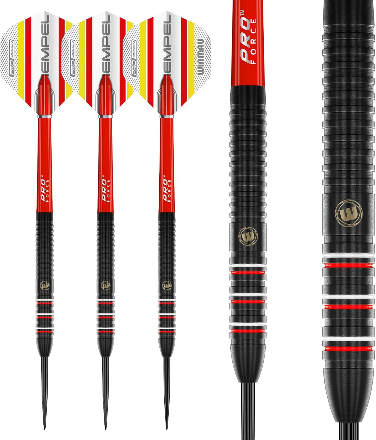 Winmau Florian Hempel Signature Series Professional Tungsten Darts Set with Flights and Stems (Shafts)