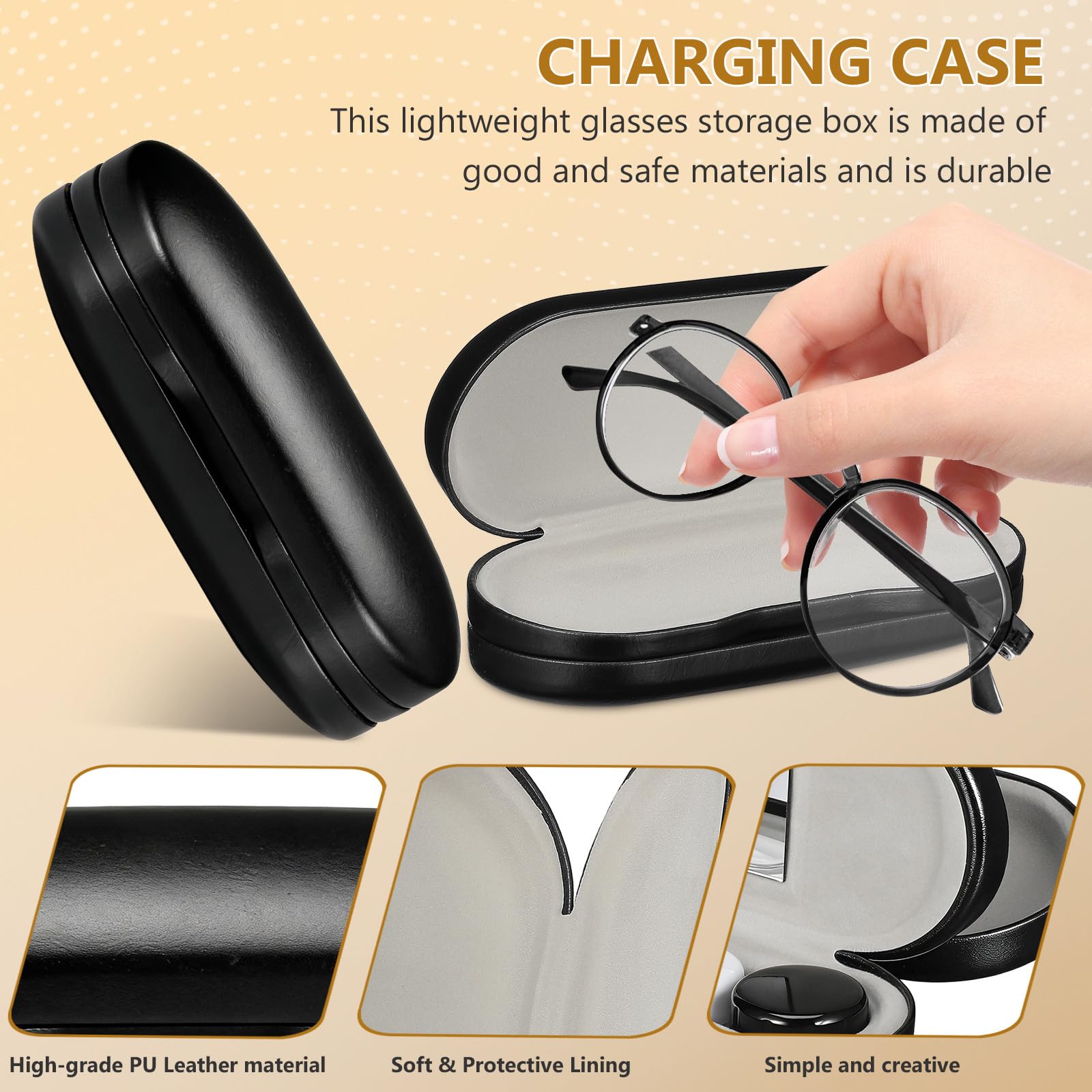 Obuyke 1 Set of Double Layer Glasses Case Portable Lens Glasses Box Multipurpose Organizer 1