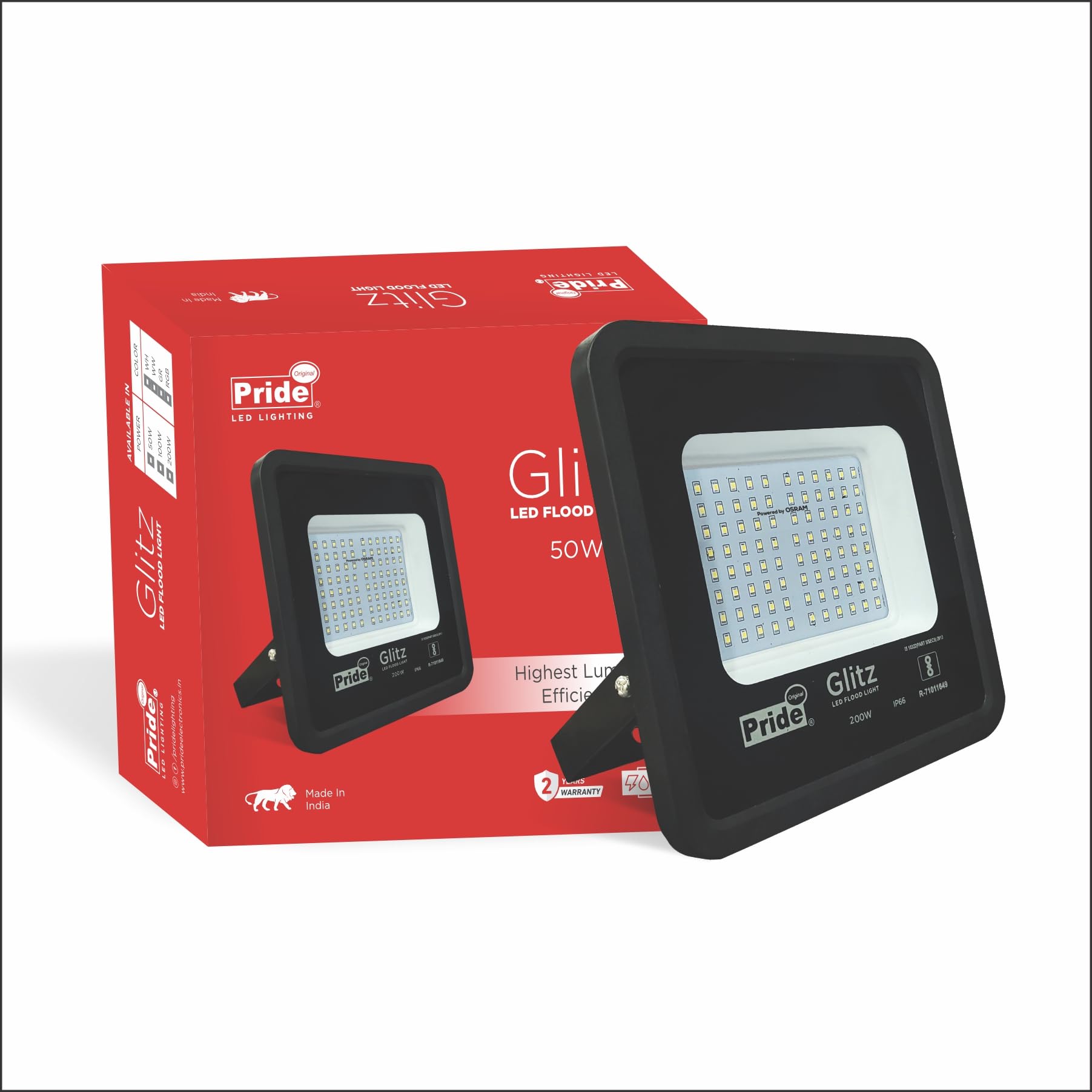 Pride Lighting | Glitz Flood Light | 200 Watt | IP66 Protected | Light Colour (White)-image-14