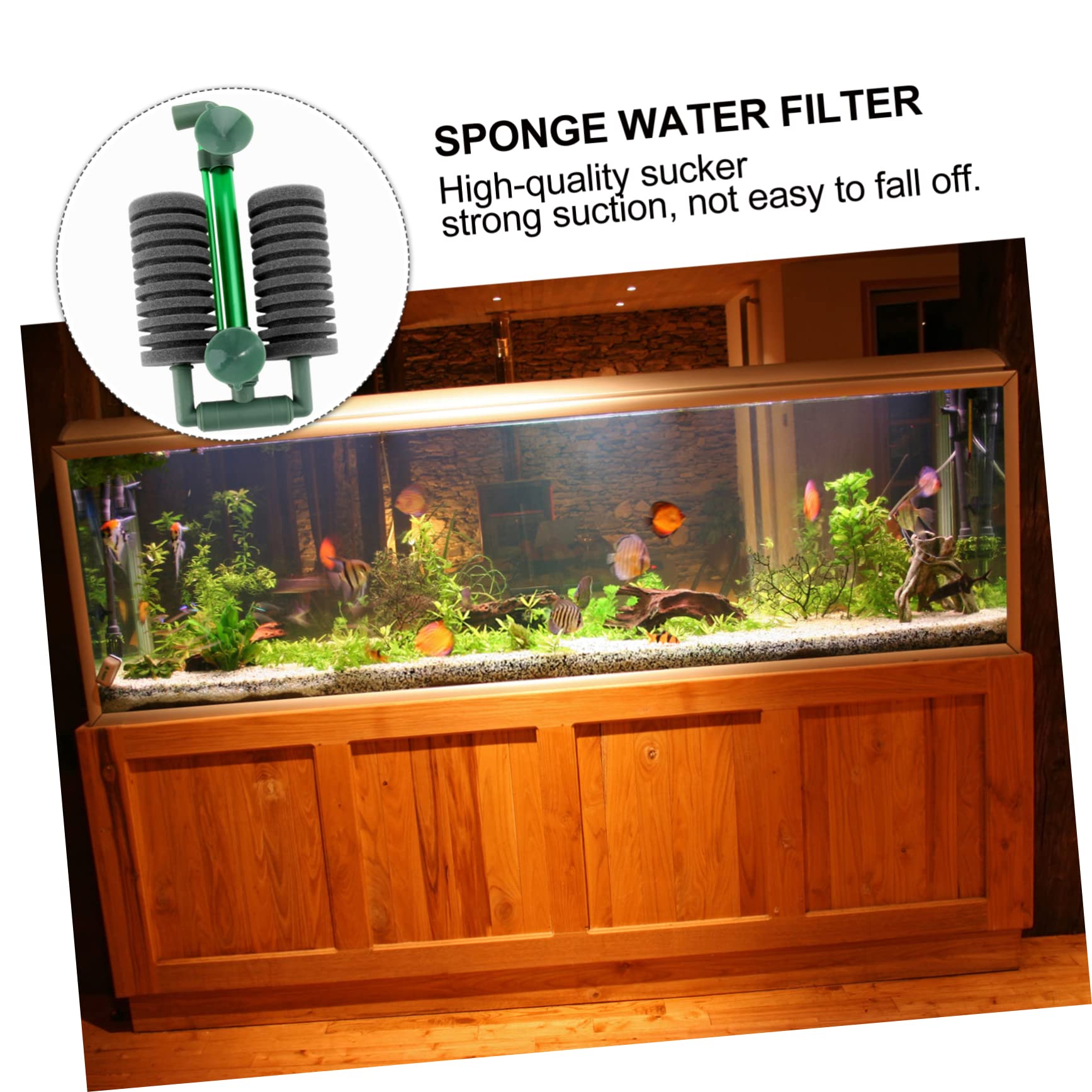 BESPORTBLE 3stücke Aquarium Filter Praktischer Schwammfilter Für Fischtanks Biochemischer Wasserfilter Mit Großem Luftvolumen Teleskopisch Niedriggeräuschbetrieb Funktion Für Optimale