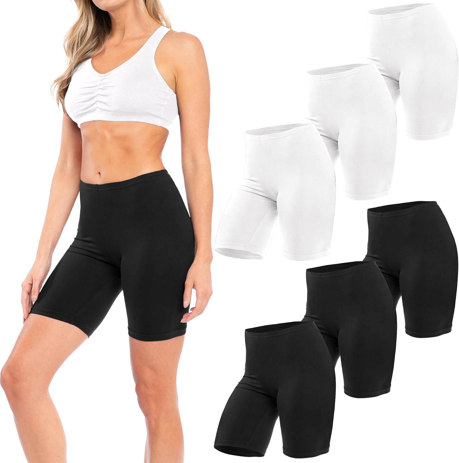 6 Pack - 3 Black & 3 White
