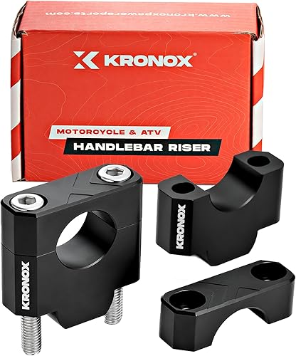 KRONOX Elevadores de manillar de motocicleta de alta calidad, fabricados con aleación de aluminio CNC, elevador de manillar duradero en acabado