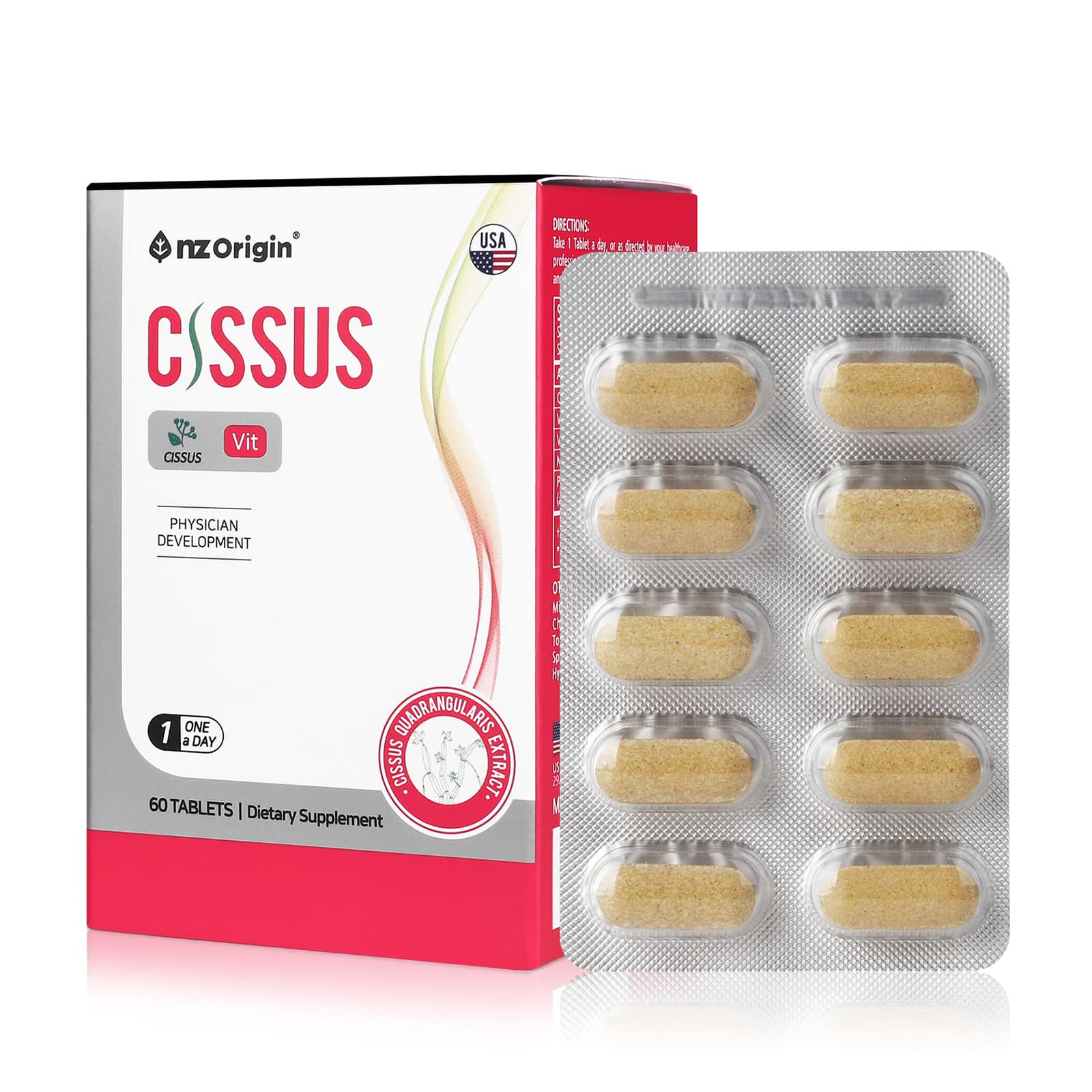 NZ Origin Cissus Quadrangularis 800mg Traditional Herb Extract Supplement | Non-GMO and Gluten Free Formula | 60 Capsules