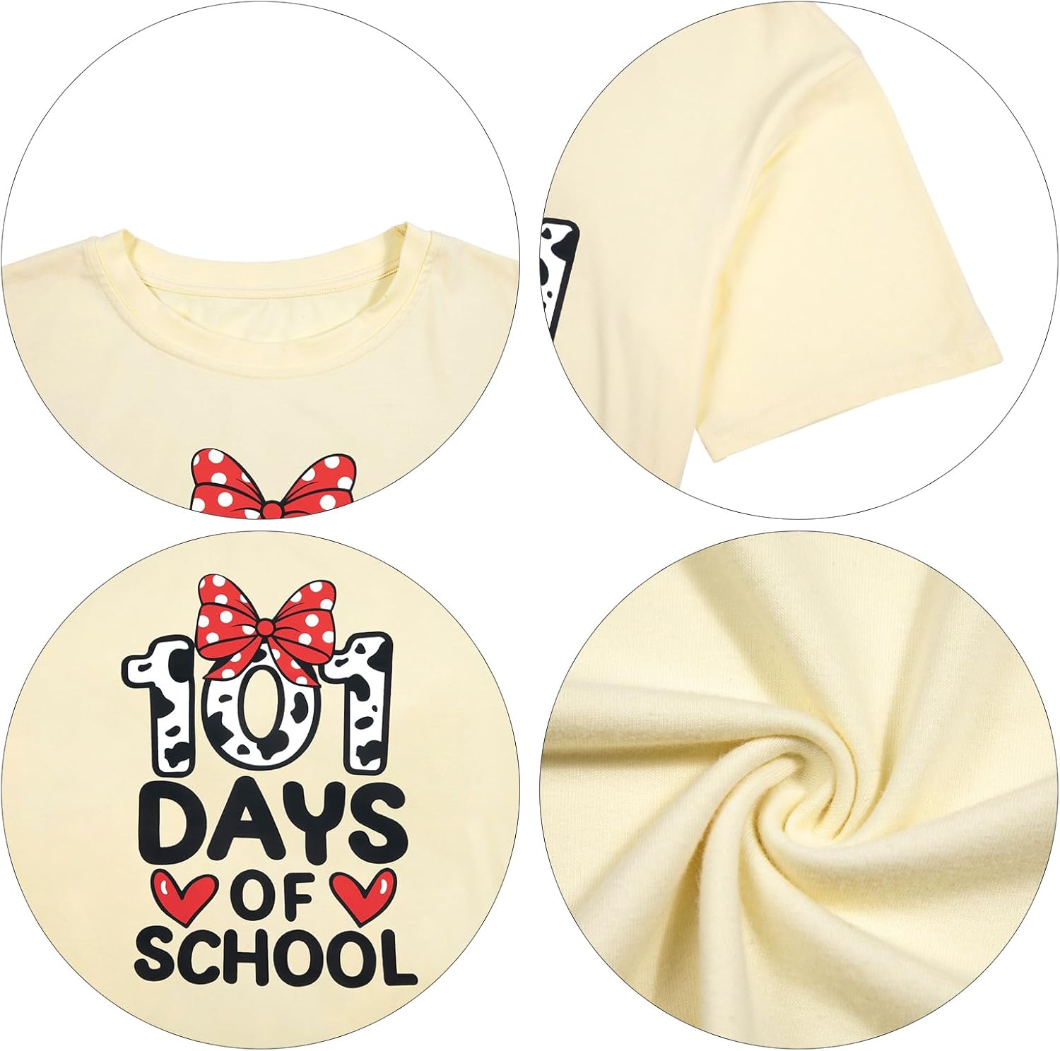 101 Days of School Shirt Women: Dalmatian Dog Tshirt Funny Teacher Gift Shirts Casual Short Sleeve Tee Tops - Image 5