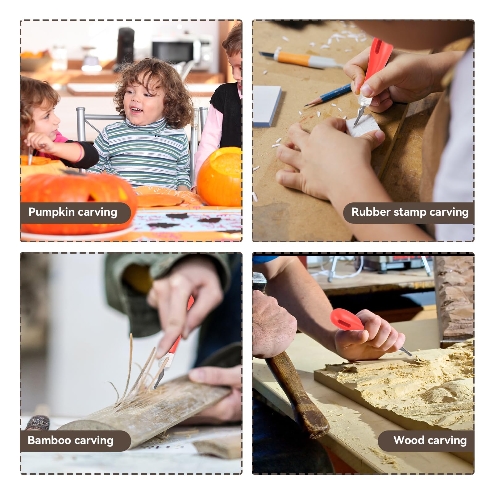 Taglierine per Linoleum, Utensile da taglio per intaglio del linoleum per linoleografia, timbri da stampa, incisione fai da te, mattoncini da costruzione