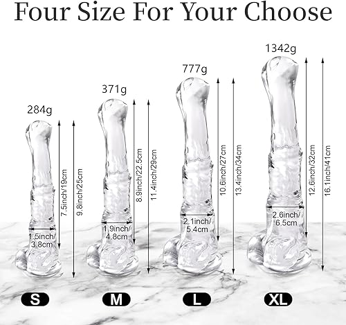 Miniatura 6 de Aobrong Juguete sexual para mujeres, consolador de caballo realista de 13.4 pulgadas con ventosa fuerte, consolador anal grueso suave y realista