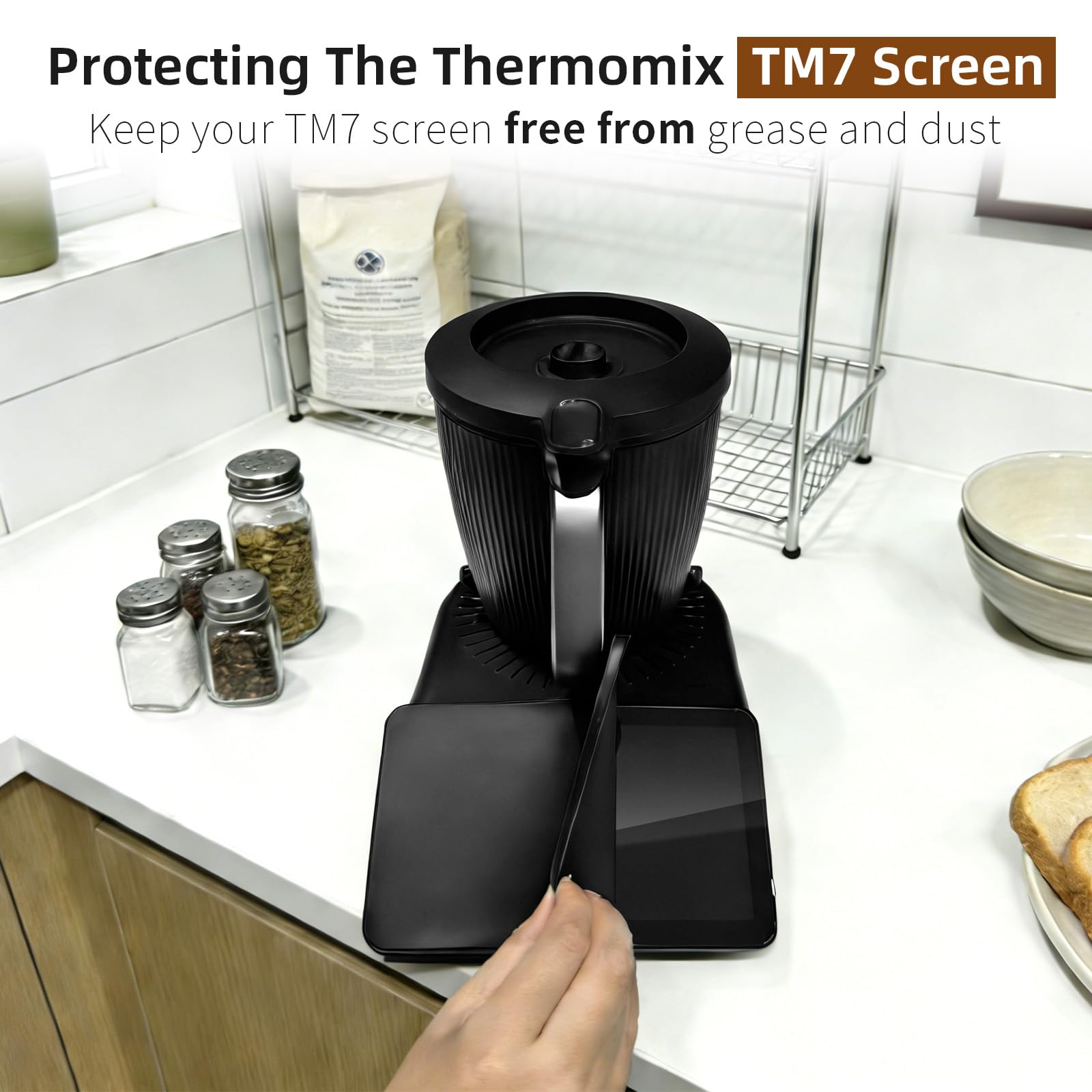 Protector de pantalla para Thermomix/Bimby TM7, de silicona, para accesorios TM7, resistente a los arañazos y al polvo