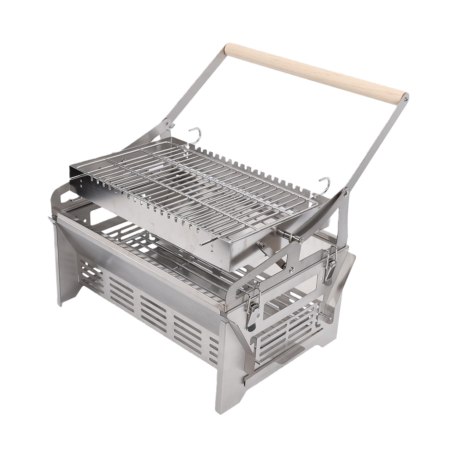 Yosoo Health Gear Parrilla Giratoria de Carbón, 15.55x11.02in Acero
