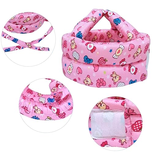 Miniatura 6 de IULONEE Casco ajustable para bebé, para bebé, para correr, caminar, gatear, casco para niños (caramelo rosa)