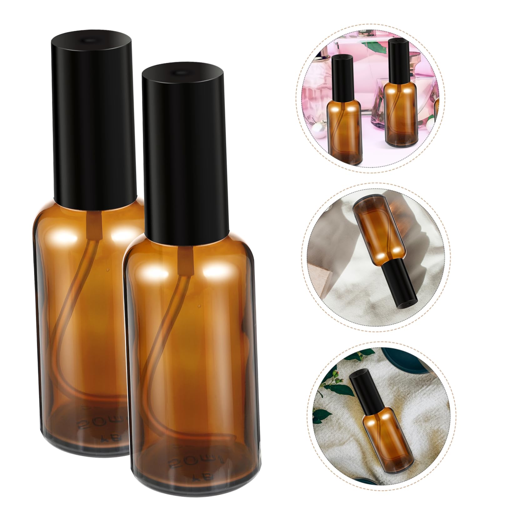 Didiseaon Bottiglia Spray per Profumo in Vetro Marrone 50ml, 10 Pezzi | Ricaricabile e Riutilizzabile, Formato Compatto Leggero, per Viaggio e Outdoor