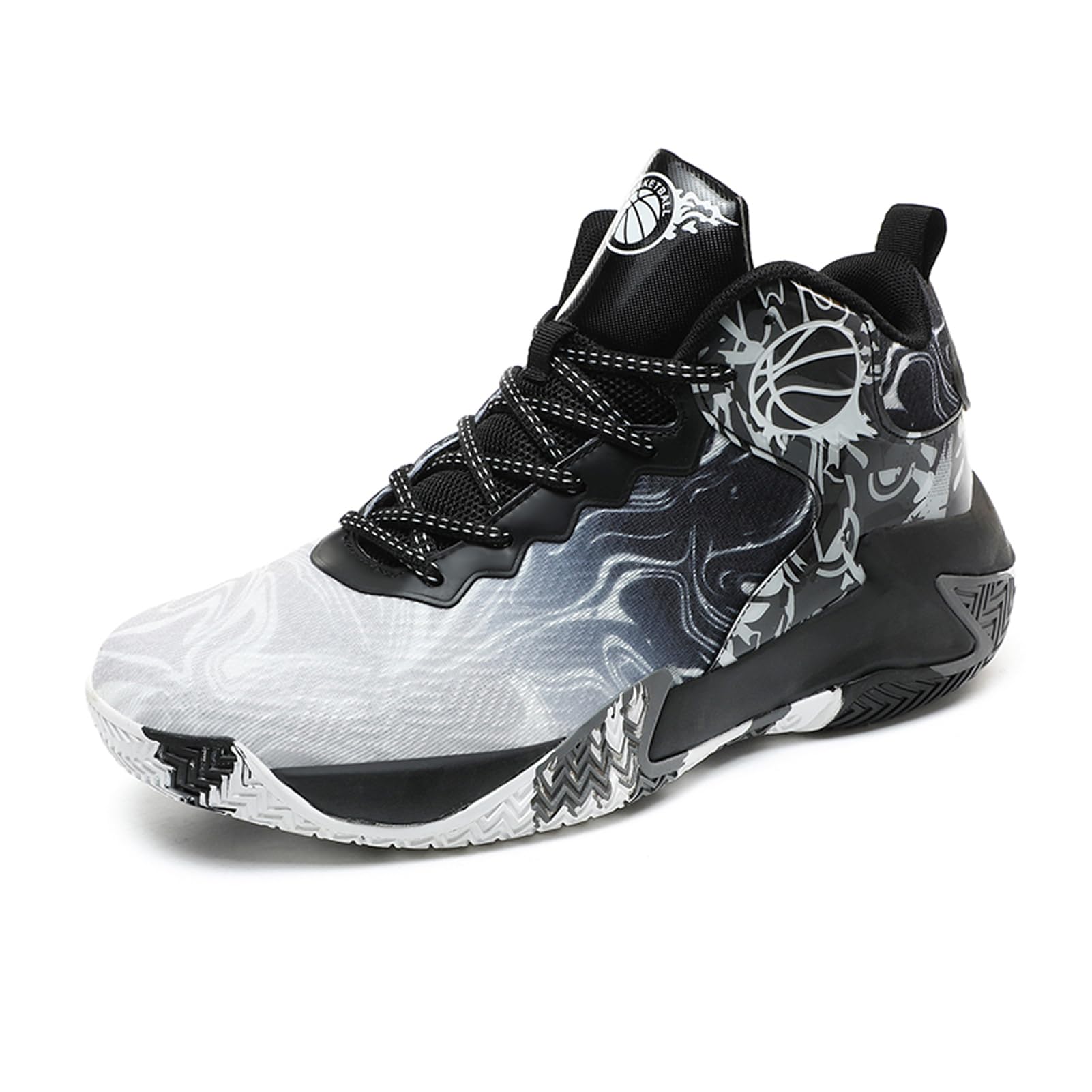 Basketballschuhe für Herren hohe Freizeitschuhe sportliches Gehen Mesh bequemer Sportschuh zum Laufen im Freien modischer leichter Sneaker