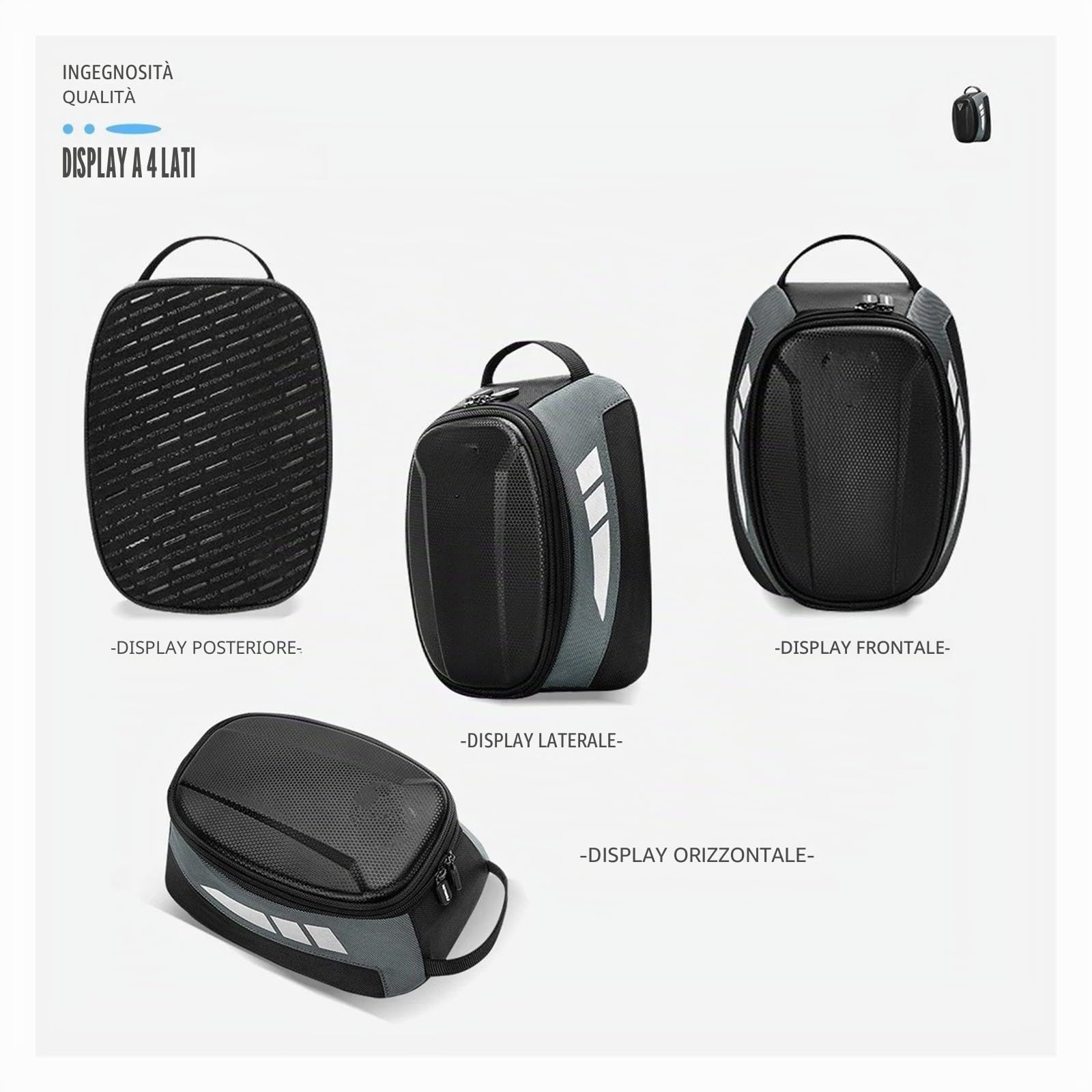 Moto Selle Bagagli Borsa Da Serbatoio Magnetica Per Moto In EVA Con Guscio Rigido Per Carburante E Olio 4,5 L Portatile Per Carte Telefono E Attrezzi Universale Nera Coppia Borse Laterali