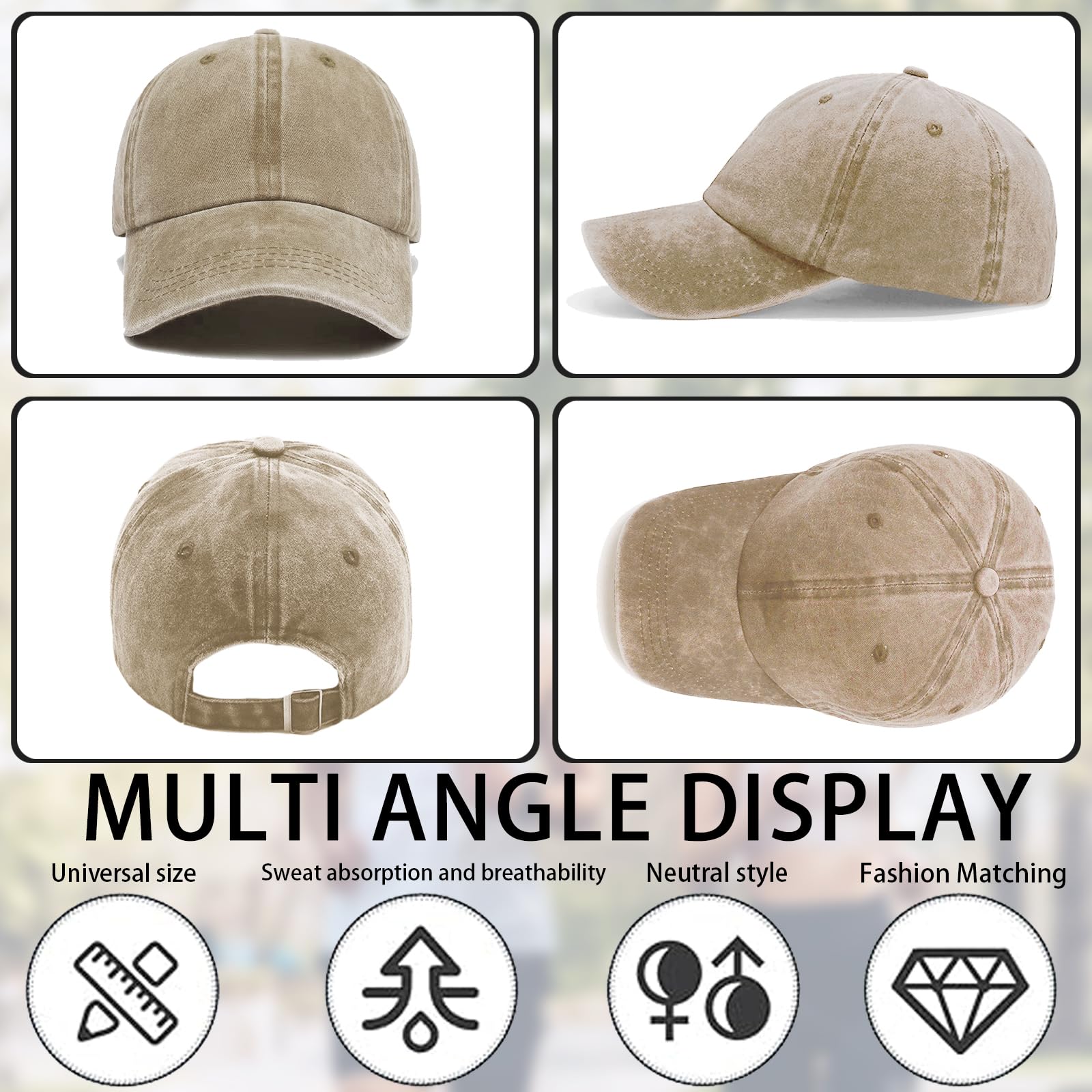 Gorra de Béisbol Unisex Ajustable Solar Ligera para Hombre Mujer Casual Running Tenis Golf