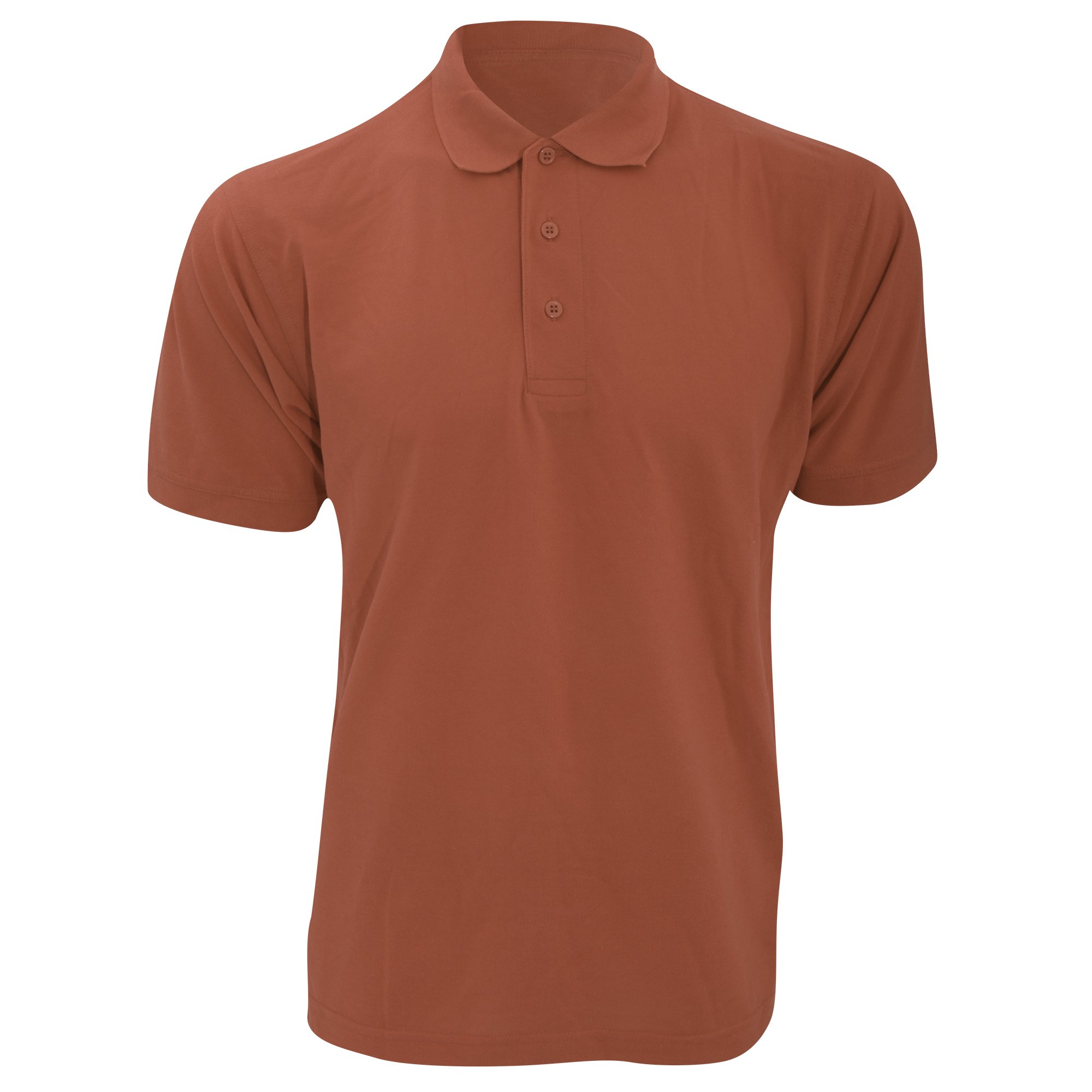Kustom Kit Men's Burnt Orange Short Sleeve Polo Shirts, Large. Kk403