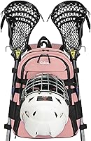Vista 10 de Goloni Lacrosse - Mochila para equipo con dos palos y compartimento separado para tacos y bolsa de hockey sobre césped