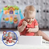 Vista 6 de Cable Organizer Box Set of Three, Power Cover Cord Holder Surge Protector for Desk (White)