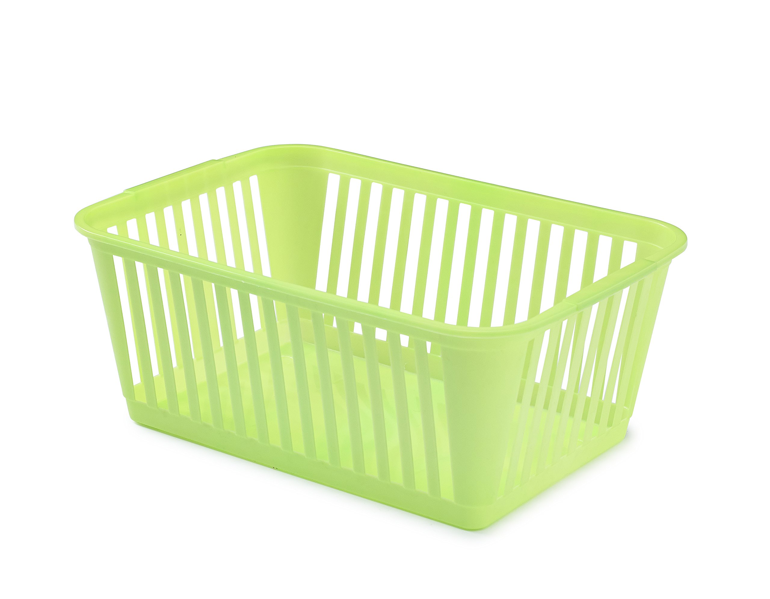 Whitefurze Handy Basket, Plastic, Lime Green, 37 cm