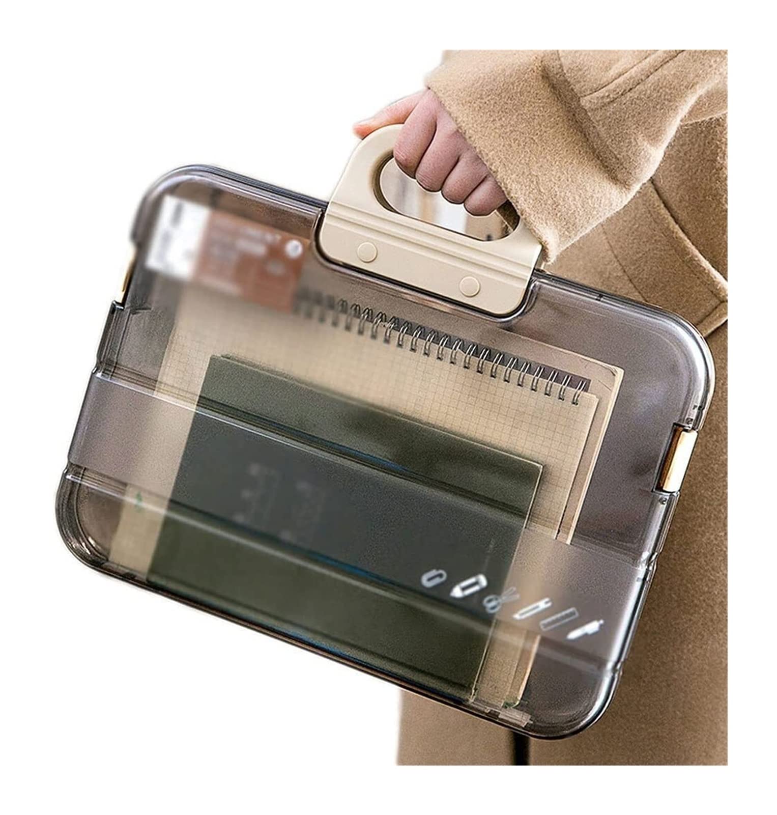 Carpeta Clasificadora Data Transparente Cuadro de Datos a Gran Capacidad de Almacenamiento Bagsdata Impermeable y plástico for Ropa de Pantalla Carpeta Portafolios (Color : B)