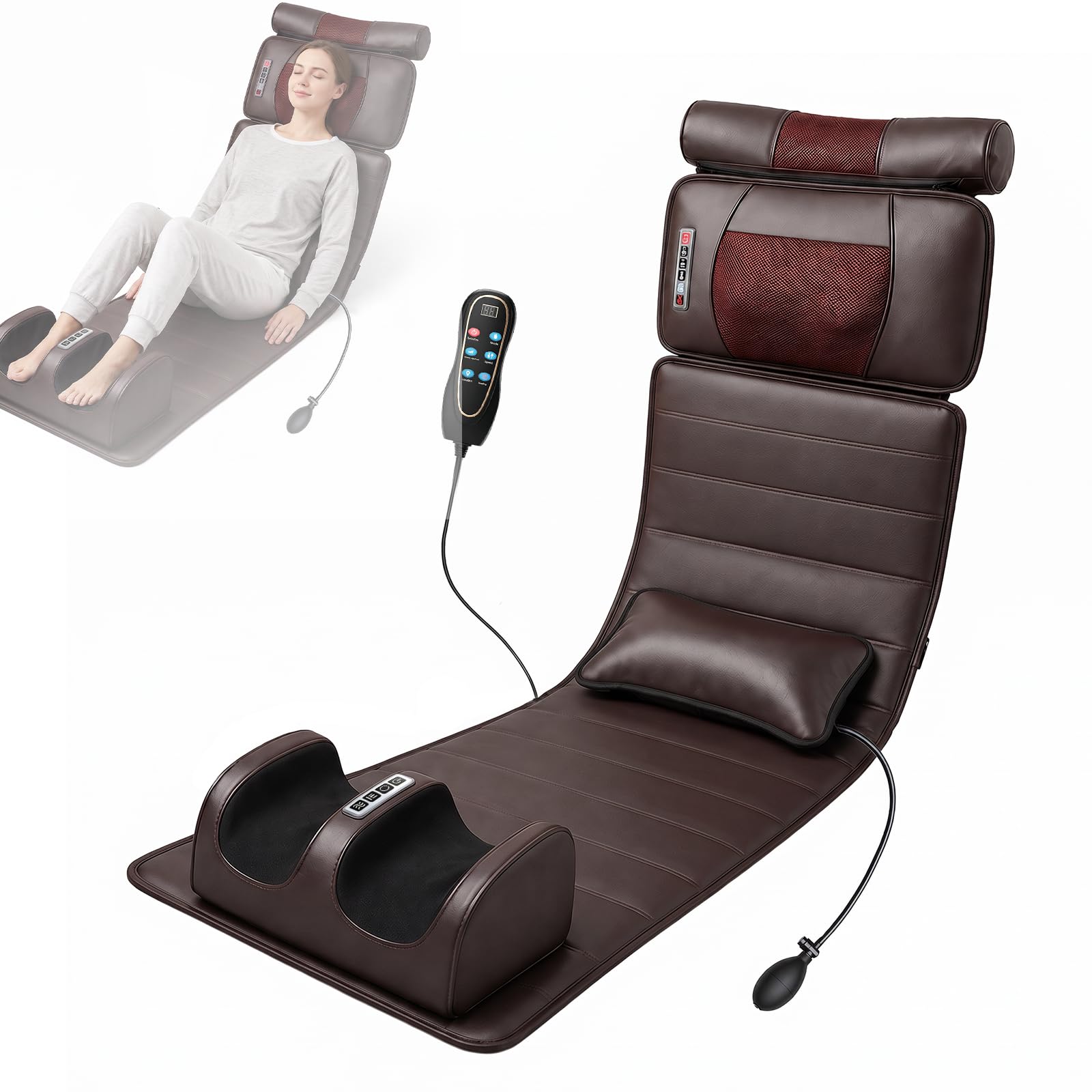 Tapis de massage pour tout le corps avec fonction chauffante, massage du