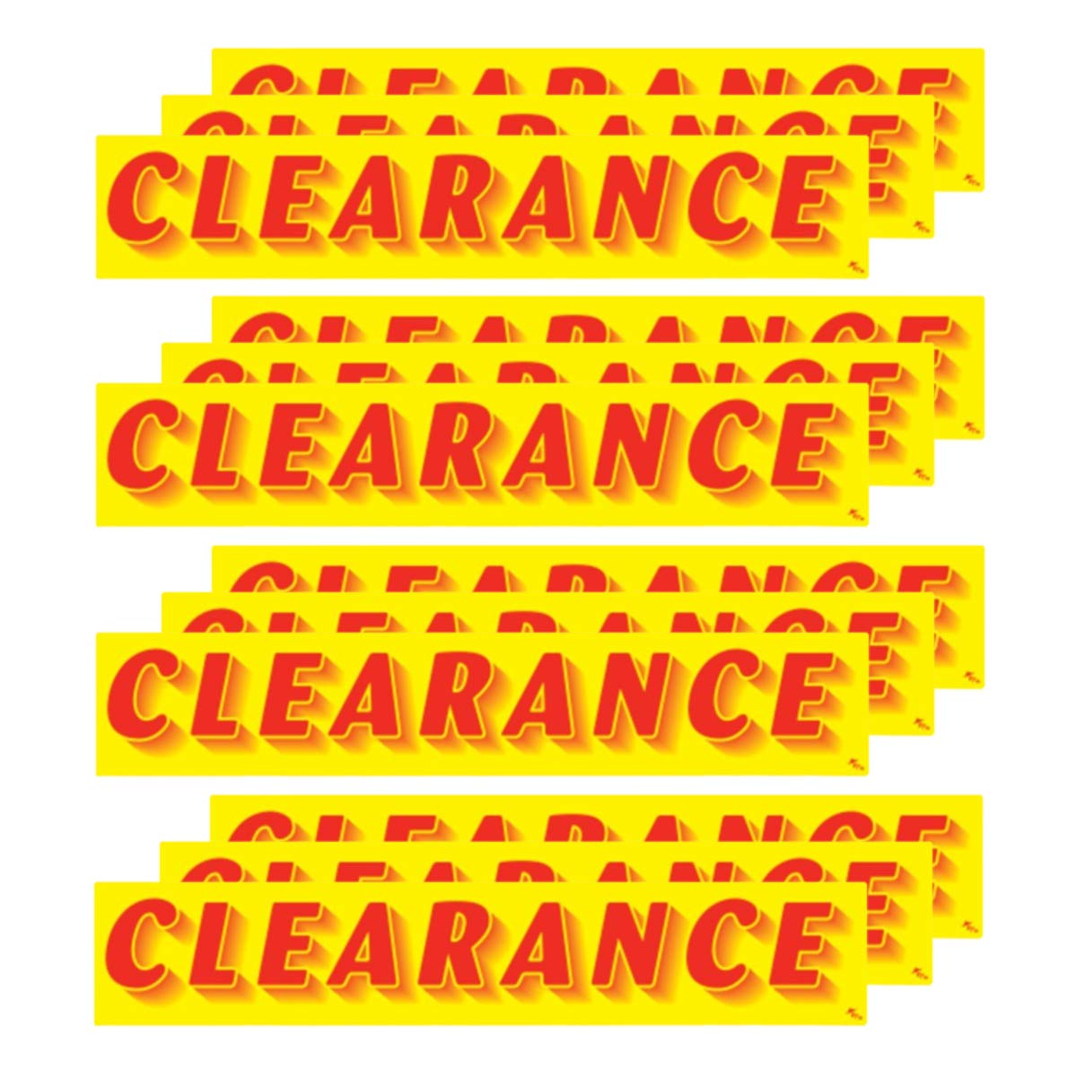 VERSA-TAGS 14.5 Inch Red & Yellow Adhesive Windshield Slogan Car Dealer Sticker