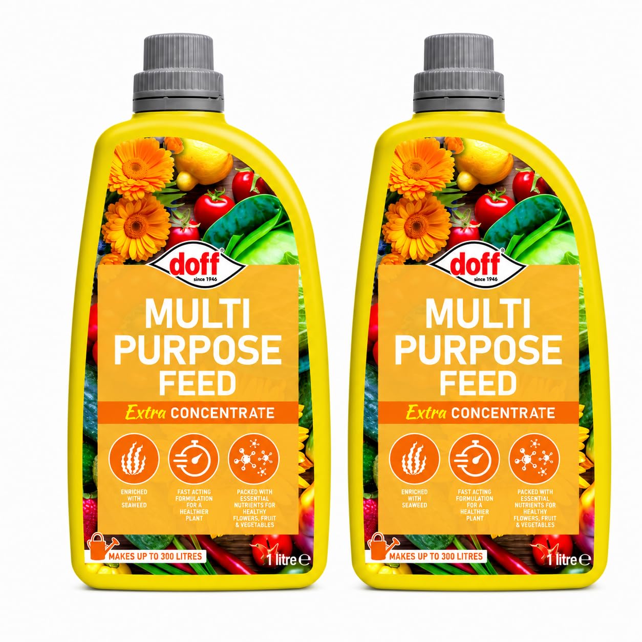 Multi Purpose Plant Feed Concentrate 1L Pack of 2 | All Purpose Liquid Fertiliser | Promotes Healthy Growth for Flowers, Plants & Shrubs