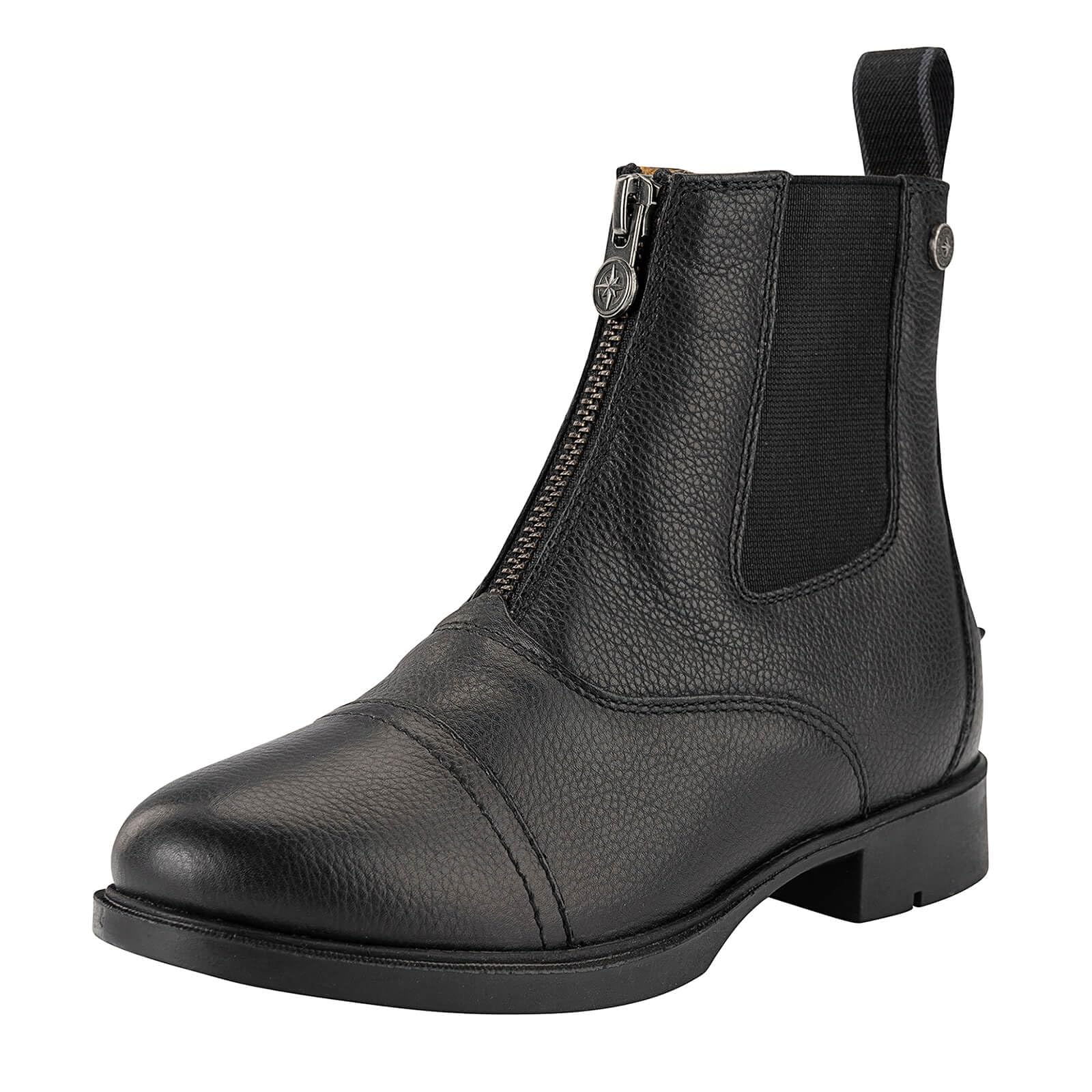 SUEDWIND FOOTWEAR Buty do jazdy konnej »Kids FZ wygodne kozaki ze skóry bydlęcej | odporne na działanie wody | świetne dopasowanie | wytrzymała gumowa podeszwa | kolor: czarny | rozm. 29-41, czarny - czarny - 33 EU